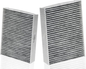 CF10743 Cabin Air Filter with Activated Carbon Compatible with INFINITI, Nissan Titan, Chrysler Town & Country, Dodge Grand Caravan, Kenworth, Volkswagen, Ram C/V Car Air Filter 2pc